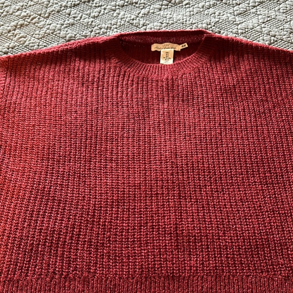 L.O.G.G. H & M Women's Oversized size Small Rust Brick Burgundy Knit Swe… - Picture 4 of 7